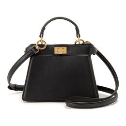 Fendi Сумка Peekaboo ISeeU из овчины через плечо, очень маленькая, женская, черная 8bn335-abve-f0kur