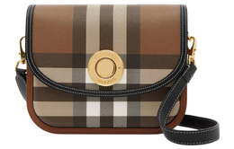 Burberry Сумка через плечо Elizabeth, отделка из телячьей кожи, средняя, женская, темно-березово-коричневого цвета 8057136