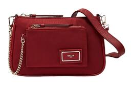 Bally Сумка-мессенджер из ткани, квадратная, через плечо, среднего размера, женская, красного цвета 6301210