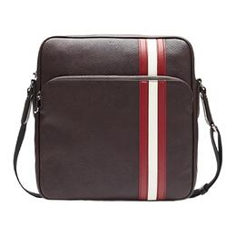 Bally Сумка для фотоаппарата из ткани и кожи, сумка через плечо, мужская, коричневая 6240424