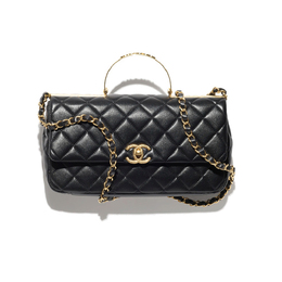 Chanel Блестящая овчина, сумка-конверт со стразами, сумка-туба, женская, черная as4600-b14997-94305