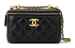 Chanel Сумка-коробка, сумка через плечо, женская сумка через плечо из коровьей кожи, черная ap3651-b05973-94305