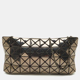 Issey Miyake Grey/Black PVC and Mesh Bao Bao Chain Clutch 1206922