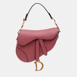 Christian Dior Red Mini Grained Calfskin Saddle Bag 1206721