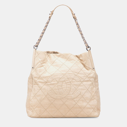 Chanel Beige Iridescent Calfskin Sea Hit Tote 1206712