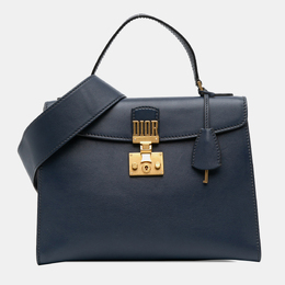 Christian Dior Blue Leather Christian DiorAddict Top Handle Bag 1206863