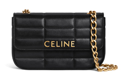 Celine Сумка через плечо из овчины серии MATELASSE MONOCHROME, женская, черная 111273epz-38no