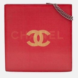 Chanel Red Vinyl Hologram CC Shoulder Bag 1206578