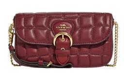Coach Сумка через плечо Kleo Leather, женская, бордового цвета, небольшого размера c6898-imche