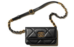 Chanel 19 сумок из овчины, поясная сумка, сумка через плечо, чехол для мобильного телефона, женская черная ap2908-b04852-94305