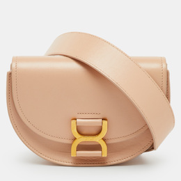Chloe Beige Leather Mini Marcie Flap Shoulder Bag 1206436