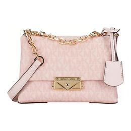 Michael Kors Сумка Cece Canvas с кожаным ремешком, небольшого размера, женская, розового цвета 35f2g0ec5b dk pwdr blsh