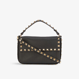 Кожаная сумка через плечо Rockstud с тисненым логотипом Valentino Garavani, цвет nero r03867662 | nero