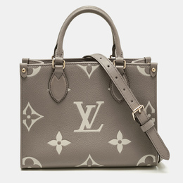Louis Vuitton Tourterelle/Creme Monogram Empreinte Onthego PM Tote 1206356