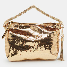 Jimmy Choo Metallic Rose Gold Sequins Mini Callie Bag 1206426