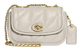 Coach Сумка Pillow Madison из мягкой кожи наппа, через плечо, среднего размера, женская, белого цвета ca086-b4ha