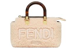 Fendi Сумка из овечьей шерсти и телячьей кожи, через плечо, мини-сумка женская, светло-розово-красная 8bs067-alp2-f136t
