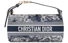 Christian Dior Дорожный клатч из технической ткани, женский, среднего размера, синий s5554oteu-m928