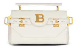 Balmain Сумка через плечо B-BUZZ из телячьей кожи, бежевая женская cn1ae742lpse0dar