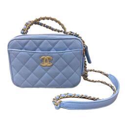 Chanel Сумка-коробка из коровьей кожи с тиснением, через плечо, синяя женская сумка as3221-b08006-nh626