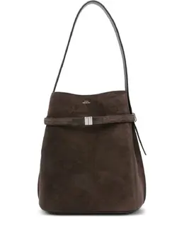 Toteme suede-leather buckle shoulder bag 31815689