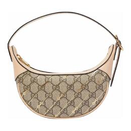 Gucci Сумка-тоут Ophidia Canvas с кожаной отделкой, женская, бежевая и эбеновая 774336-facyr-8548