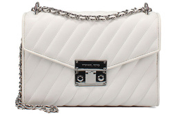 Michael Kors Сумка через плечо из розовой кожи, обычная женская, чисто-белая 35t0sxol2u-optic-white