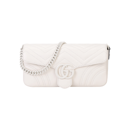 Gucci Сумка через плечо GG Marmont из кожи, женская, белая 734814-daaai-9022