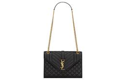 Saint Laurent Сумка-конверт из овчины, сумка через плечо, женская, черная 600185-aact7-1000