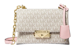 Michael Kors Сумка Cece из холста с хлопком, сумка через плечо, женская, цвет "трубы", белая и розовая 35f2g0ec5b-blshmlt