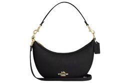 Coach Сумка Aria Leather Crescent, сумка через плечо, среднего размера, женская, черная co996-imblk
