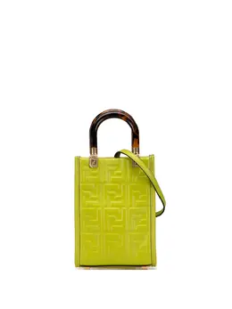 Fendi 2010-2025 Mini Zucca Embossed Leather Sunshine Shopper Tote satchel 31940248