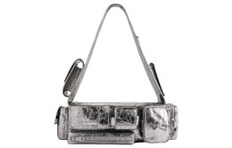 Женская сумка-слинг Superbusy Xs, серебристая Balenciaga 7625162aavh8103