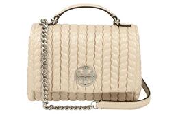 Tory Burch Портативная сумка через плечо из лакированной кожи, мини-сумка для женщин, молочно-белого цвета 146679-145