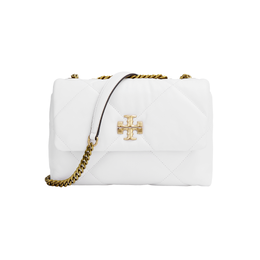 Tory Burch Маленькая сумка-трансформер на плечо Kira Diamond Quilt, белая 154706-100