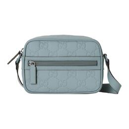 Gucci Сумка через плечо из резиновой кожи, мини-сумка мужская, светло-голубая 771321-aac39-4913