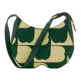 Burberry Сумка через плечо из зернистой телячьей кожи с хлопком, женская, цвет «зеленый плющ» 80815191
