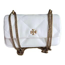 Мини-сумка-лоскутное одеяло Kira Diamond Quilt Flap Bag Blanc Tory Burch 154710-100