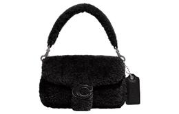 Coach Сумка-подушка из овчины, сумка-подушка, сумка через плечо, маленькая женская, черная cc444-lhblk