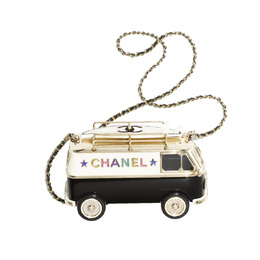 Chanel Вечерняя сумочка из смолы, стекла, эмали и страз, сумка на плечо, обычная женская, черно-бело-золотая as4590-b14952-nt531