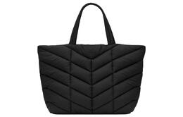 Saint Laurent Сумка-шоппер из переработанного нейлона, сумка-туба, мужская, черная 752888-facer-1000