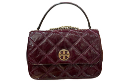 Tory Burch Сумка-цепочка из вощеной козьей кожи, сумка на плечо, женская, бордовая 152051-690