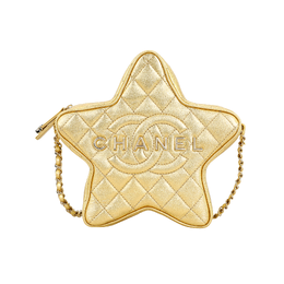 Женский клатч из овчины на одно плечо, золотистый Chanel as4579-b14870-nt480