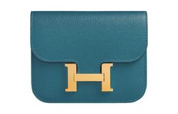 Hermes Женский клатч-кошелек Constance Slim Evercolor из телячьей кожи D2 NEW BLEU JEAN, цвет "синий деним" h082214ccd2