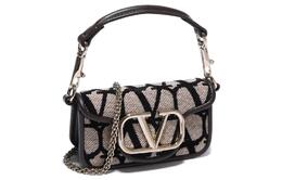 Valentino Сумка из ткани с отделкой из коровьей кожи, женская, через плечо, черная и светло-умбровая w2p0z28vri6zn