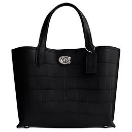 Coach Сумка-шоппер Willow Leather, женская, черного цвета, среднего размера c8632-lhblc