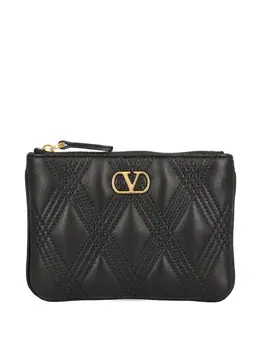 Valentino Garavani V-logo quilted clutch 31916086