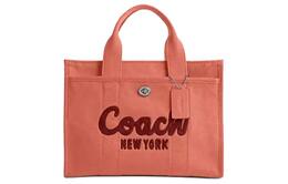 Coach Сумка-тоут Cargo из холста, сумка для покупок, сумка через плечо, холщовая сумка, большая женская сумка светло-красного цвета cp158-lhwgi