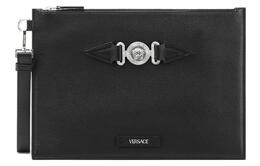 Versace Клатч MEDUSA BIGGIE из гладкой коровьей кожи, мужской, черный и серебристый 1006243-1a03190-1b00p