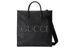 Gucci Сумка-шоппер из кожи с GG Supreme Canvas, сумка для покупок, мужская, среднего размера, черная 770975-aacxb-1049